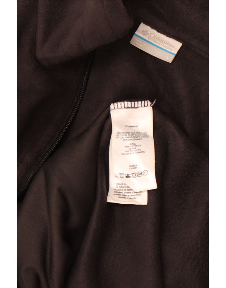 COLUMBIA Chaleco polar para hombre UK 40 Grande Poliéster negro