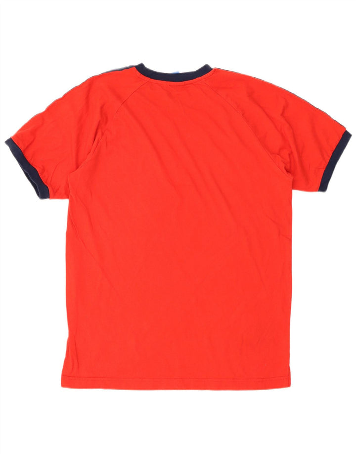 ADIDAS Mens T-Shirt Top Medium Red Cotton