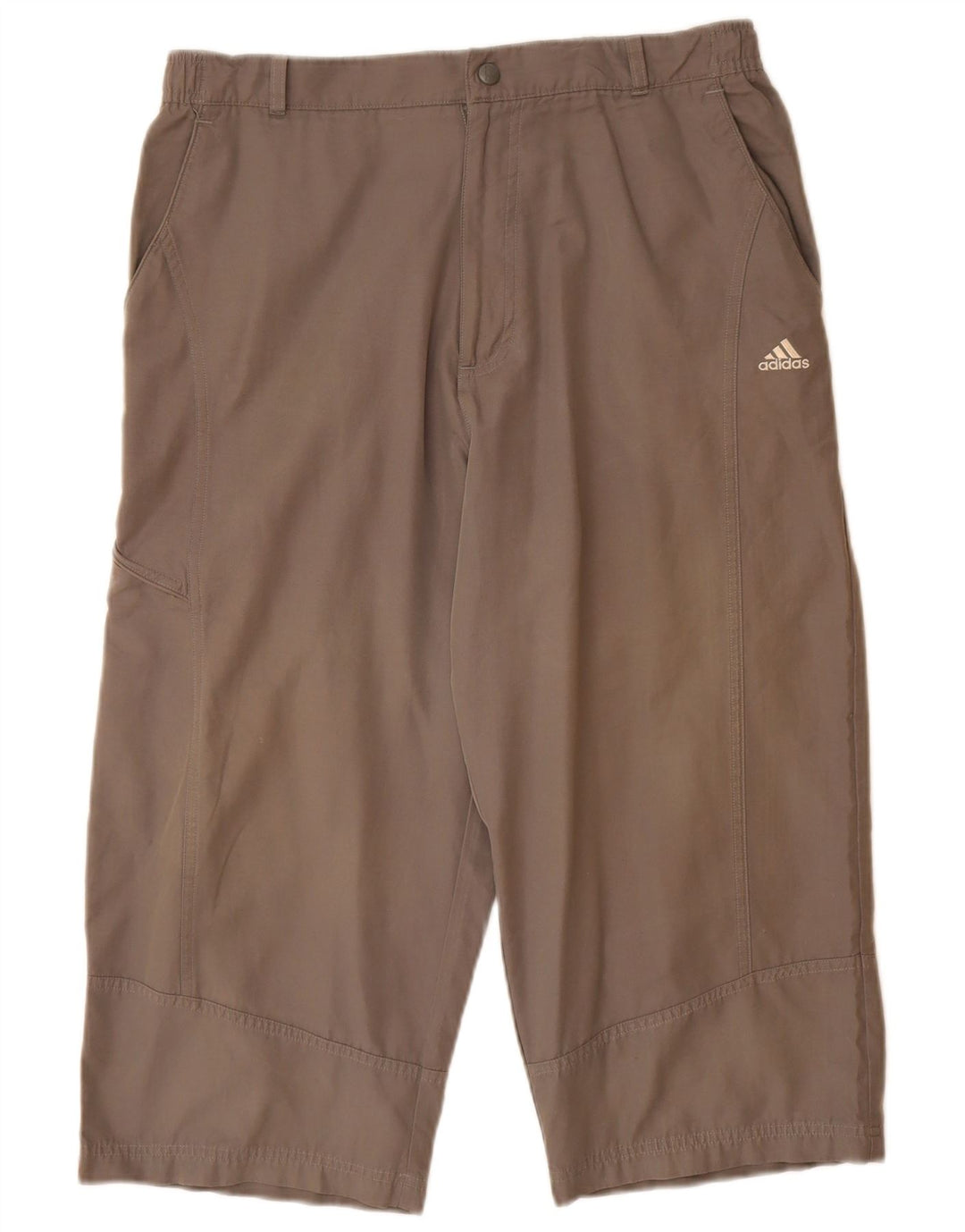 ADIDAS Pantalón Capri Cargo Recto para Hombre Grande W34 L20 Algodón Gris