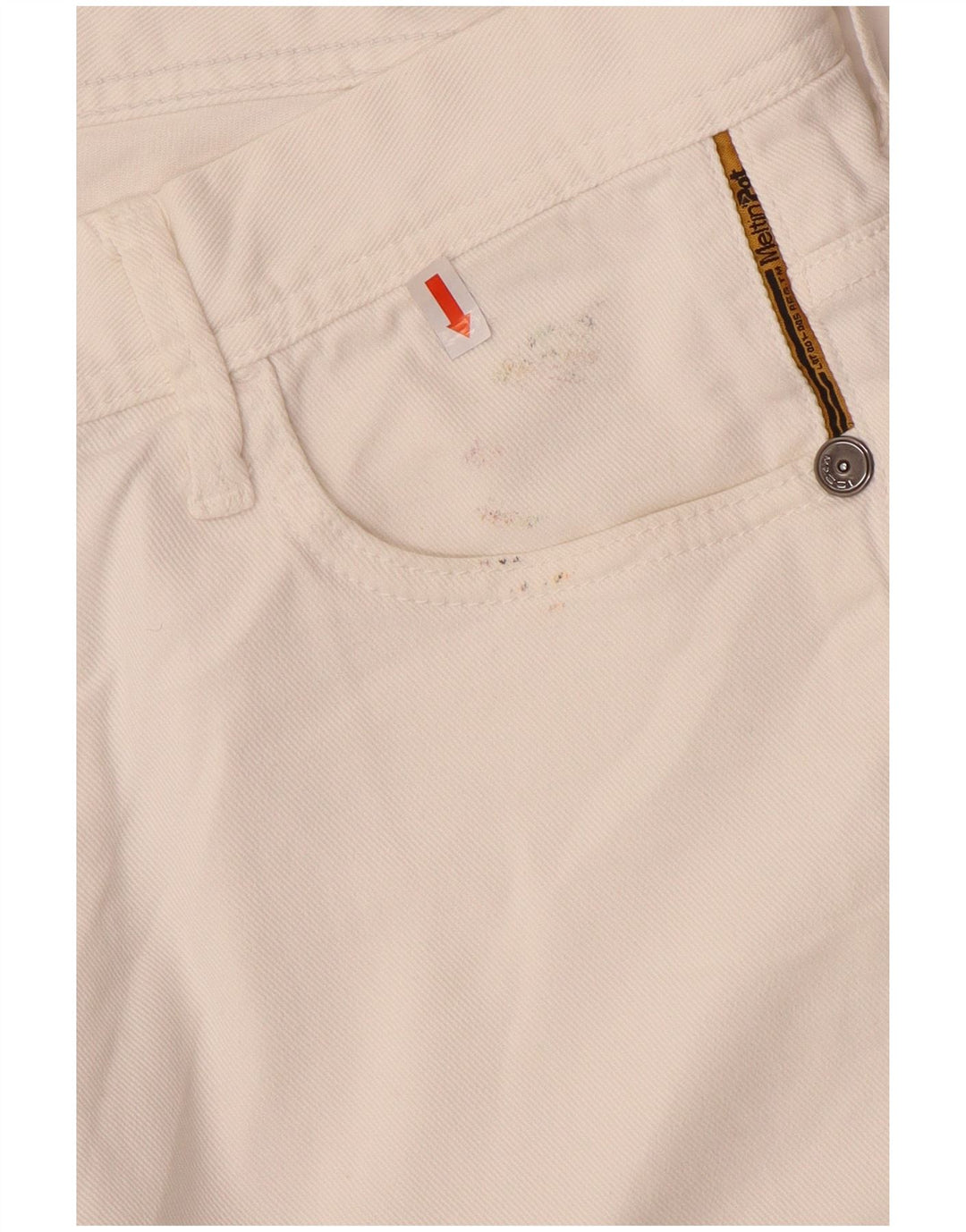 Meltin' Pot Pantalones cortos de mezclilla para hombre W34 Algodón blanco grande