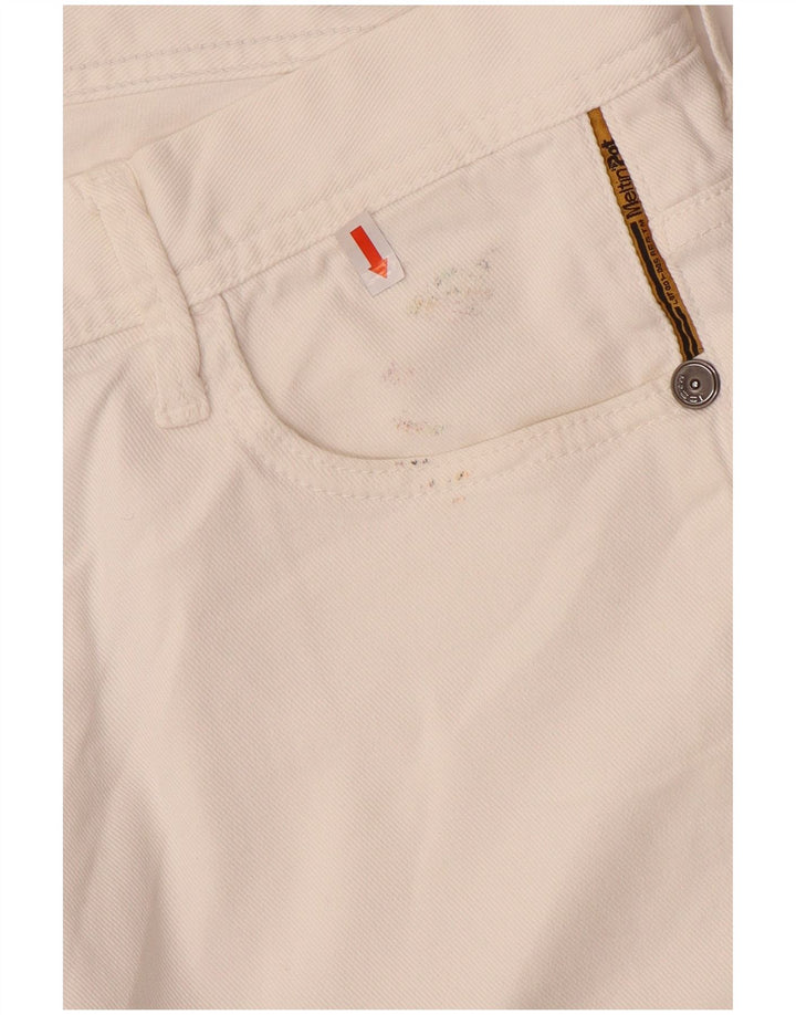 Meltin' Pot Pantalones cortos de mezclilla para hombre W34 Algodón blanco grande