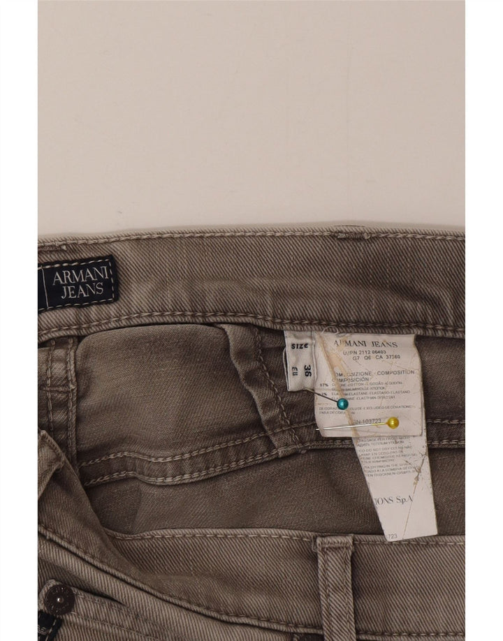Vaqueros Armani Hombre Rectos W36 L35 Algodón Gris