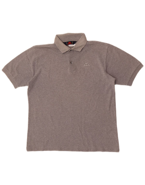 Polo Kappa Hombre De Algodón Gris Medio