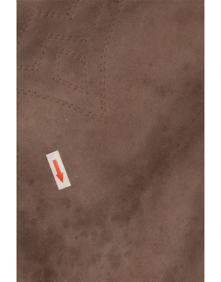 Vintage mujer abrigo de piel de oveja de gran tamaño IT 46 piel de oveja gris grande
