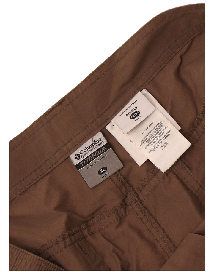 Columbia Pantalones cortos cargo Titanium para hombre XL W40 Algodón marrón