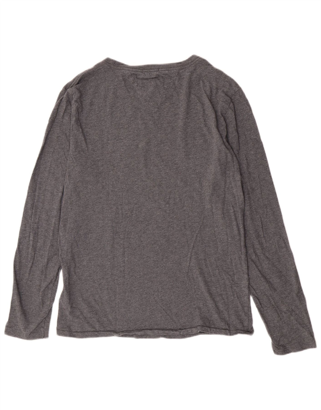 Tommy Hilfiger Top gráfico para hombre de manga larga de algodón gris pequeño