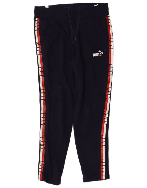 Puma Pantalones de chándal para mujer UK 10 Small W27 L28 Azul marino Colorblock