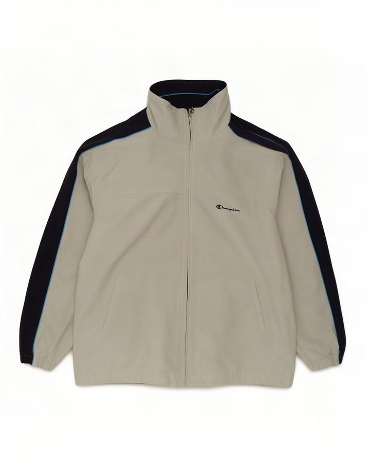 Champion Chaqueta De Chándal Para Hombre Grande Blanco Colorblock