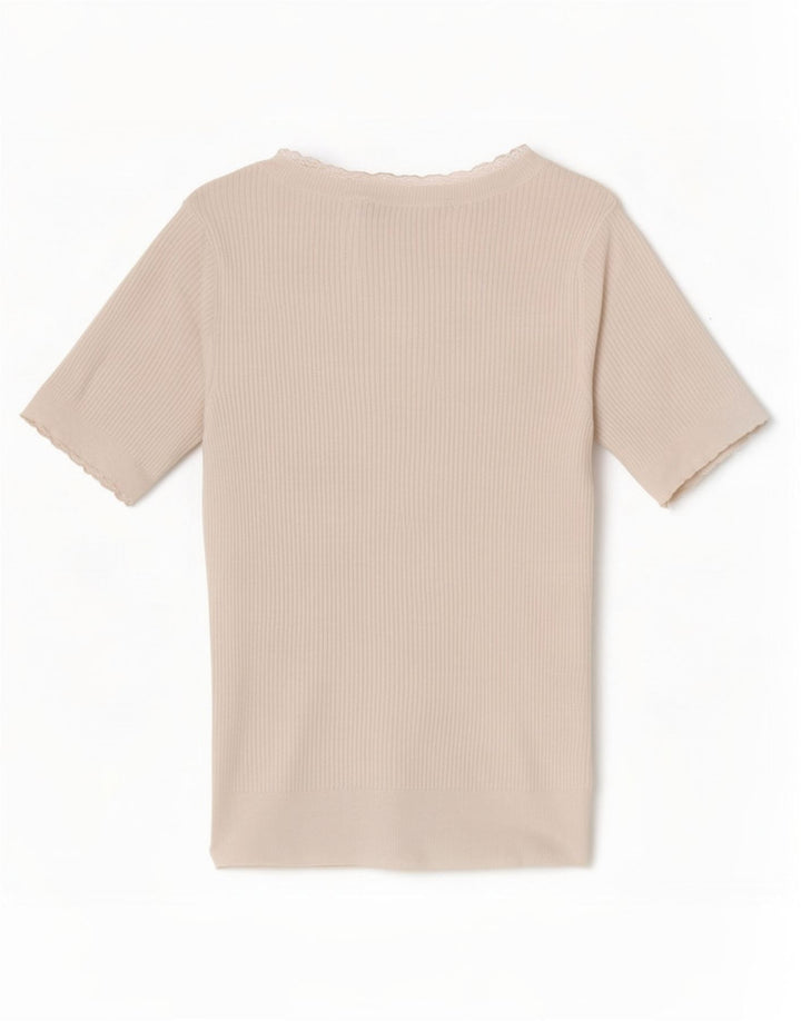 Marks & Spencer Camiseta para mujer Top UK 8 Small Off White Acrílico