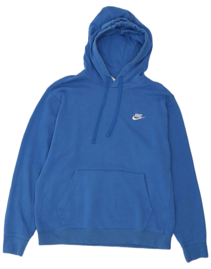 Nike Jersey con capucha para hombre, talla grande, algodón azul