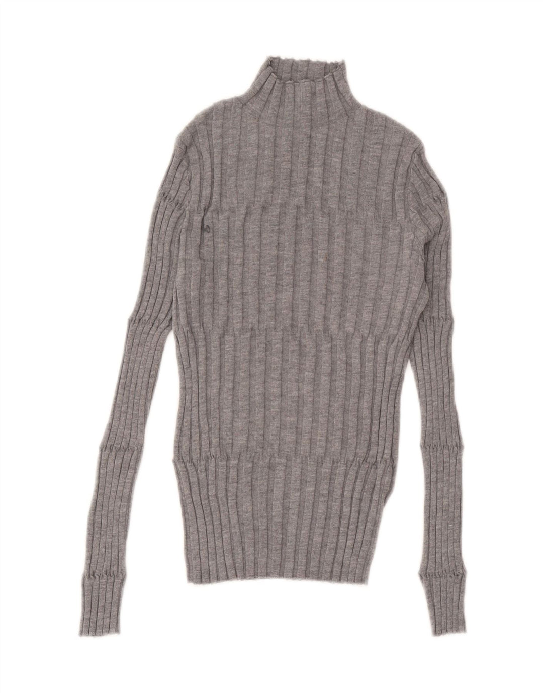 Zara - Jersey con cuello alto para mujer, talla 40, poliéster gris medio
