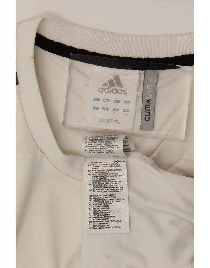 ADIDAS Hombre Climalite Chaleco Top Grande Blanco Colorblock Poliéster