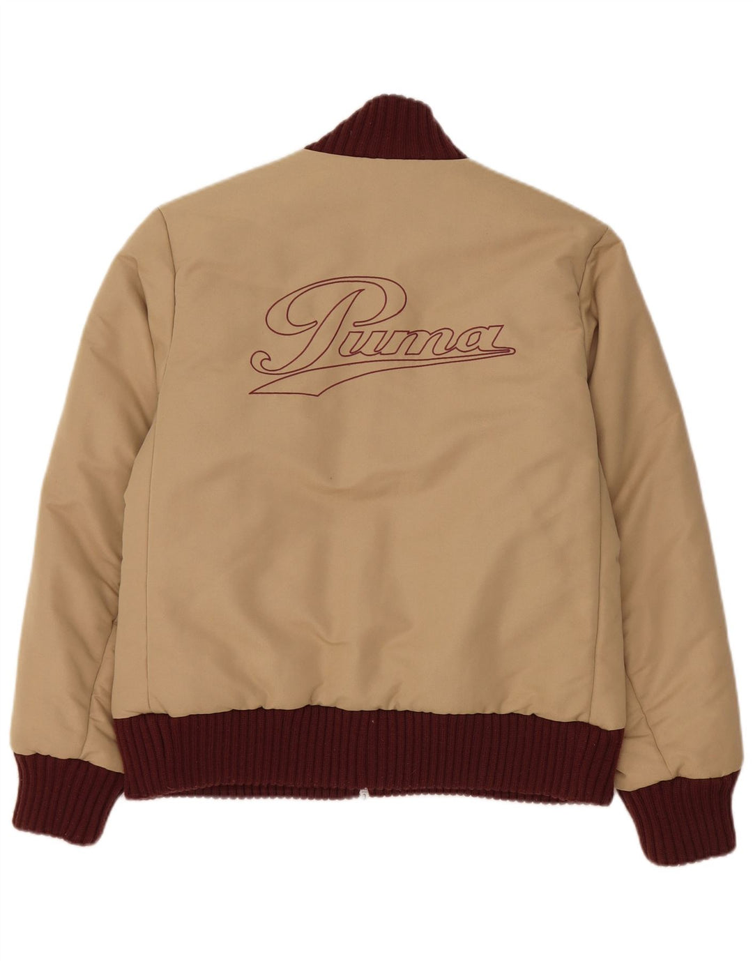 Puma Chaqueta bomber gráfica para mujer UK 46 Grande Beige Colorblock Poliéster