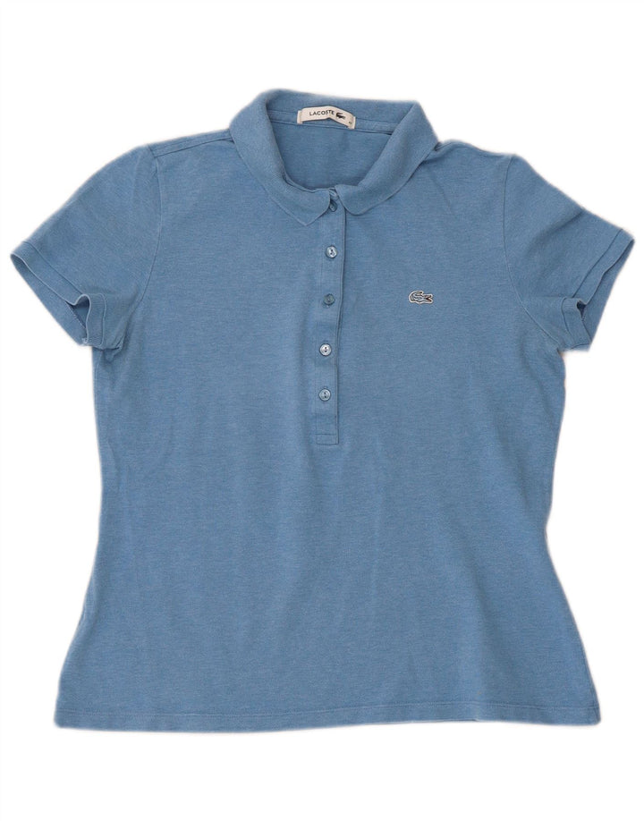 Polo Lacoste Mujer Manga Corta Regular Fit Talla 40 Azul Medio