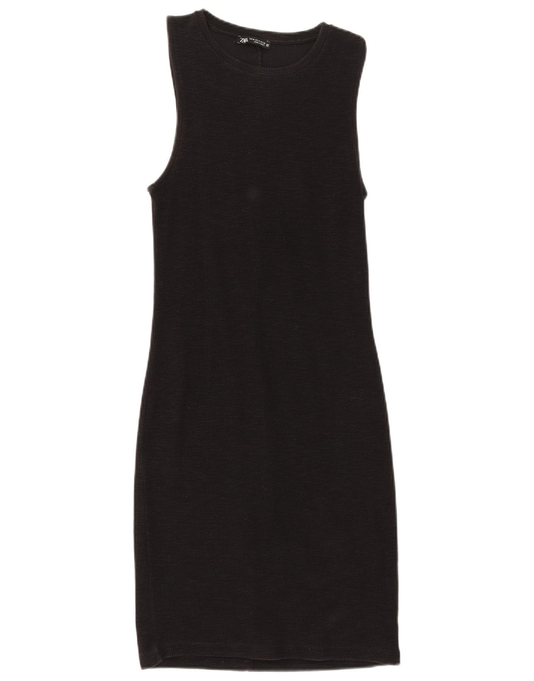 Zara Vestido tubo sin mangas para mujer UK 42 Mediano Negro