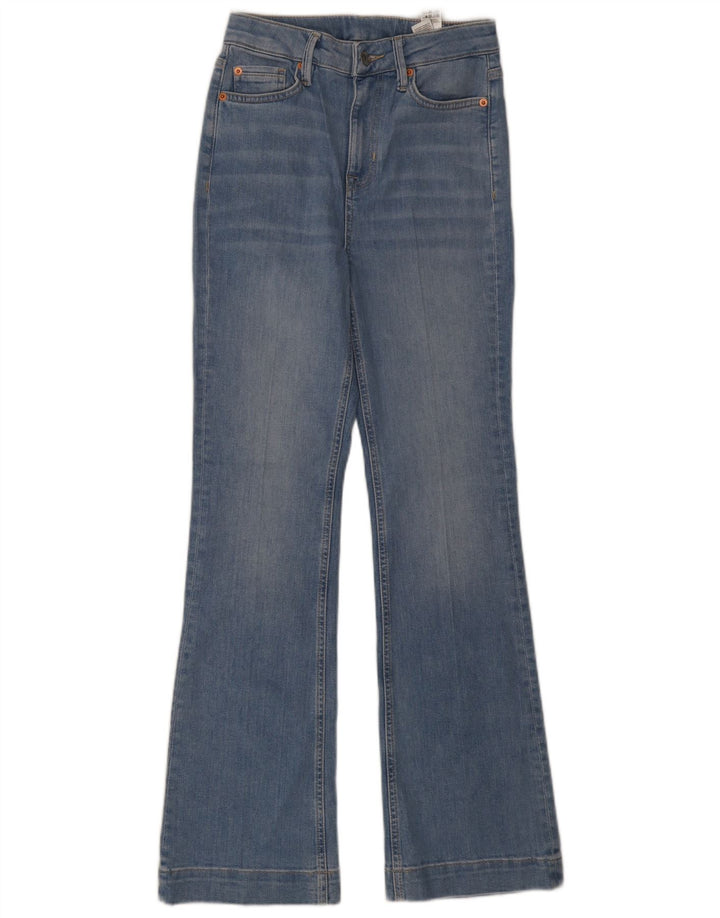 Marks & Spencer Vaqueros acampanados regulares para mujer UK 8 Small W26 L31 Algodón azul
