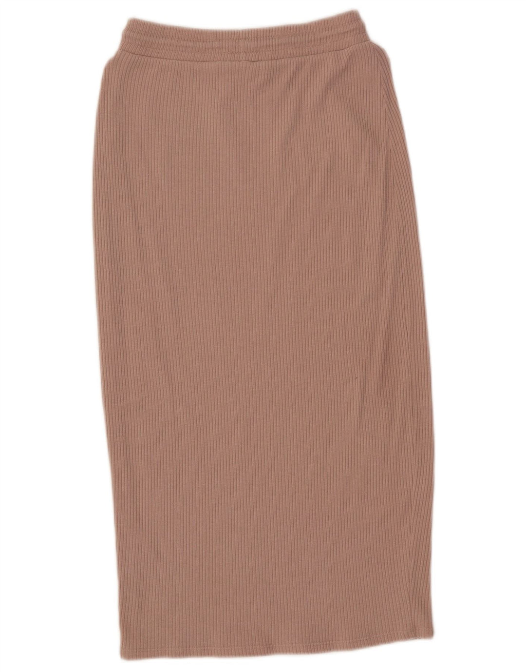 Zara Mujer Falda Midi De Cintura Alta Mediana W28 Poliéster Rosa