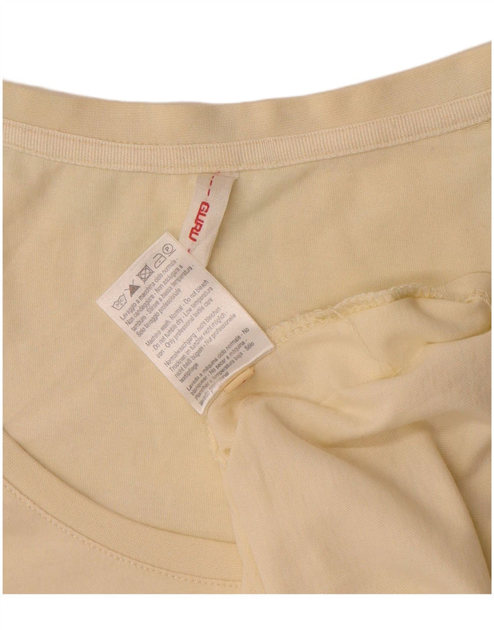 Guru Camiseta para Mujer Top UK 12 Medium Off White Cotton