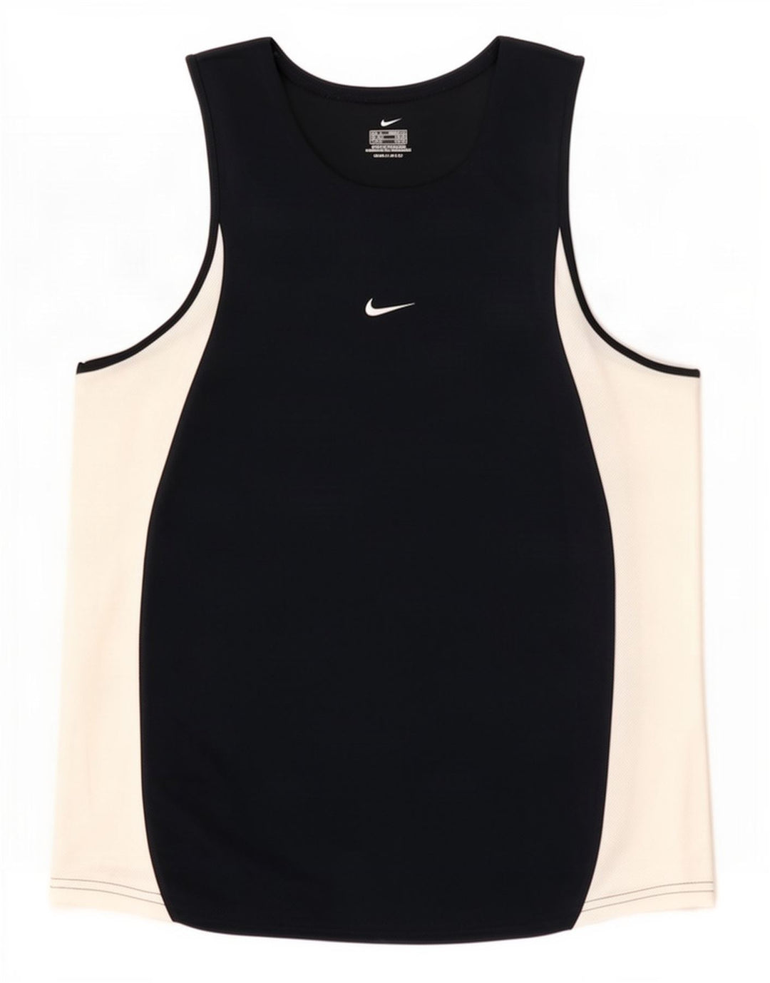 Camiseta sin mangas Dri Fit para hombre Nike Poliéster con bloques de color azul marino mediano