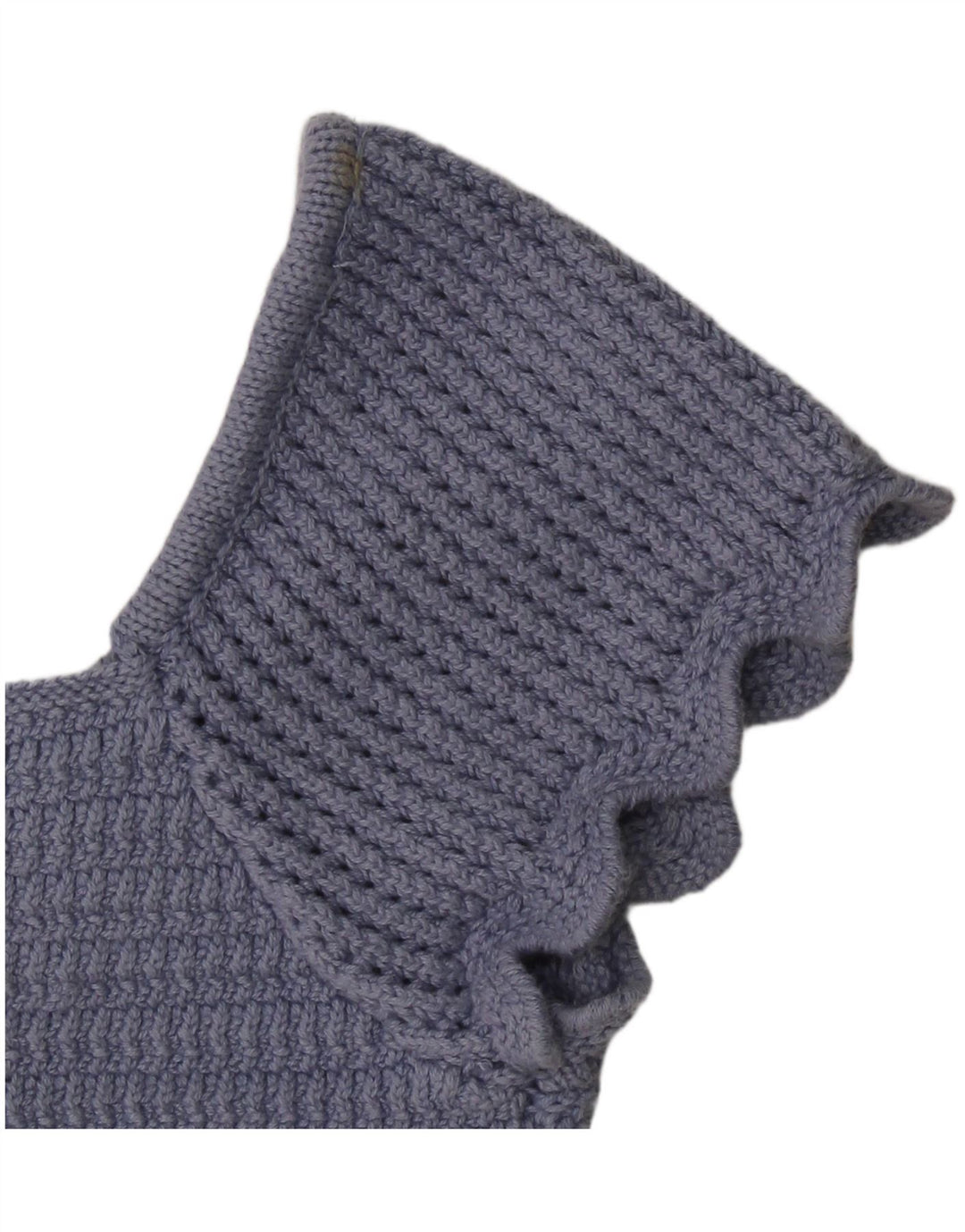 Zara Mujer Crop Top De Punto Reino Unido 8 Pequeño Azul