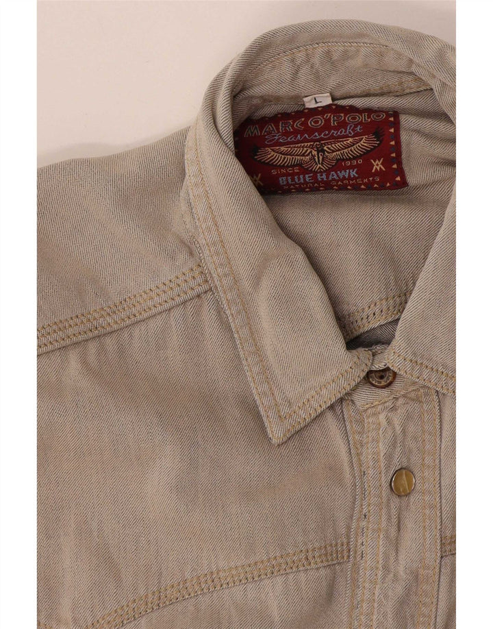 Marc O'Polo Camisa Vaquera Para Hombre Grande Beige