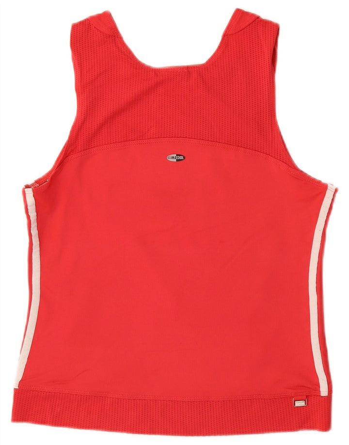 Adidas Mujer Climacool Crop Vest Top UK 14 Medio Rojo Poliamida