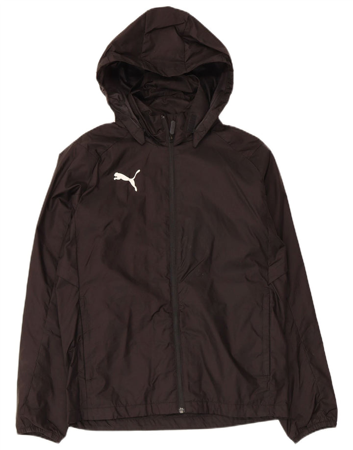 Puma Chubasquero con capucha para niño 13-14 años Negro Poliéster