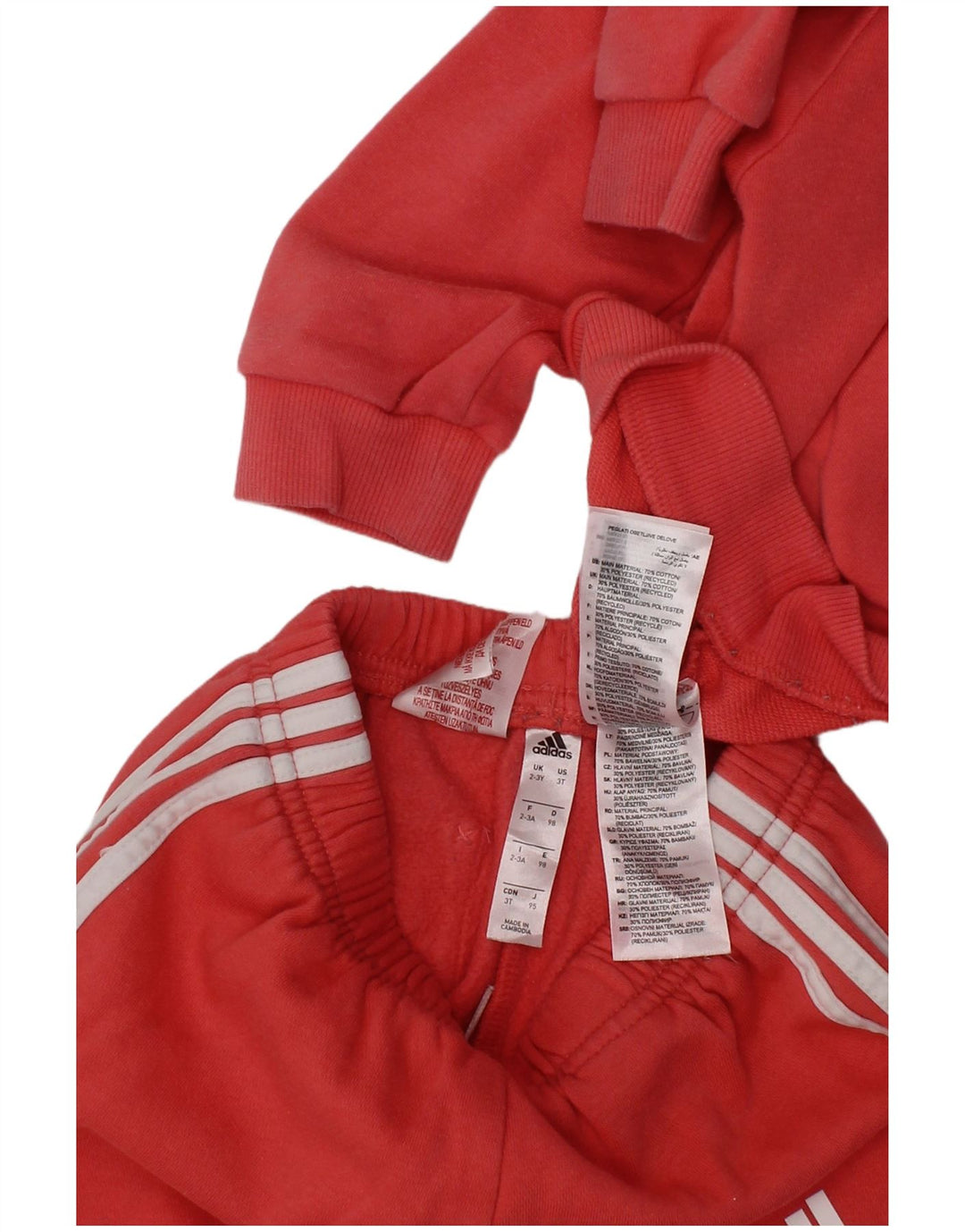 Chándal ADIDAS Graphic Full para niña 2-3 años Algodón rojo