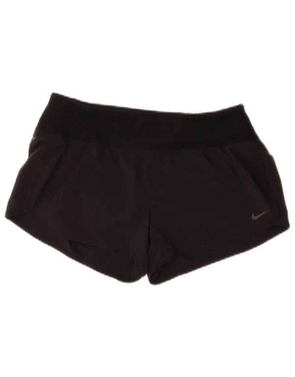 Nike Womens Dri Fit Sport Shorts UK 10 Small Black Polyester
