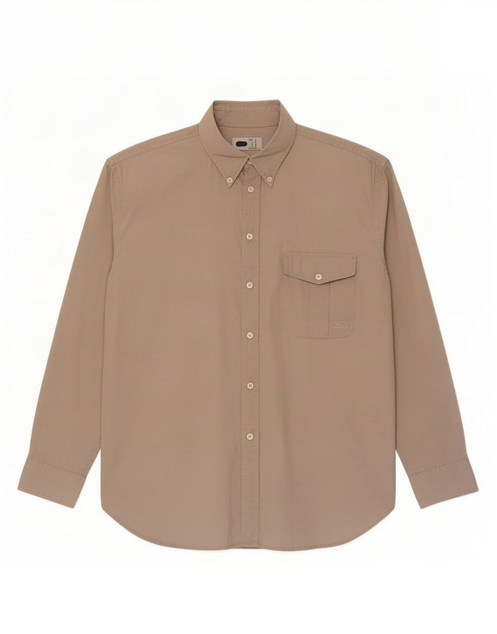 Camisa Fila Hombre Algodón Beige Medio