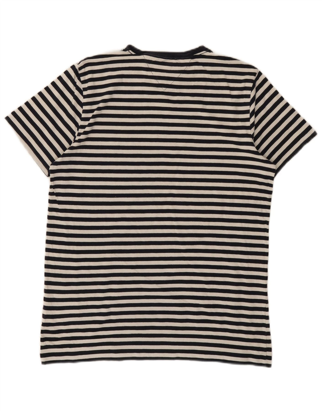 TOMMY HILFIGER Camiseta ajustada para mujer Top UK 44 Grande Negro Rayas