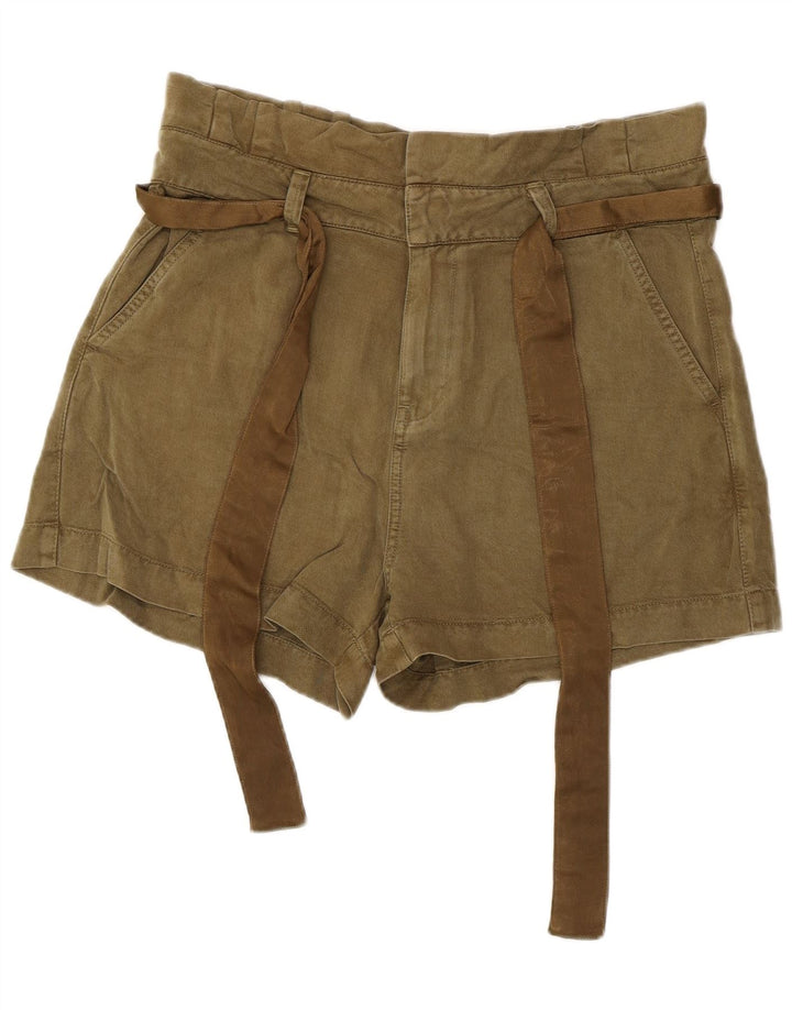 Guess Pantalones Calientes De Cintura Alta Para Mujer Grande W34 Caqui