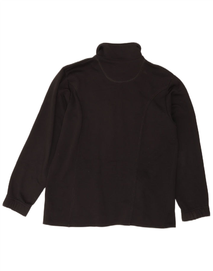 FILA Chaqueta superior de chándal gráfico para mujer UK 40 Mediano Poliéster negro