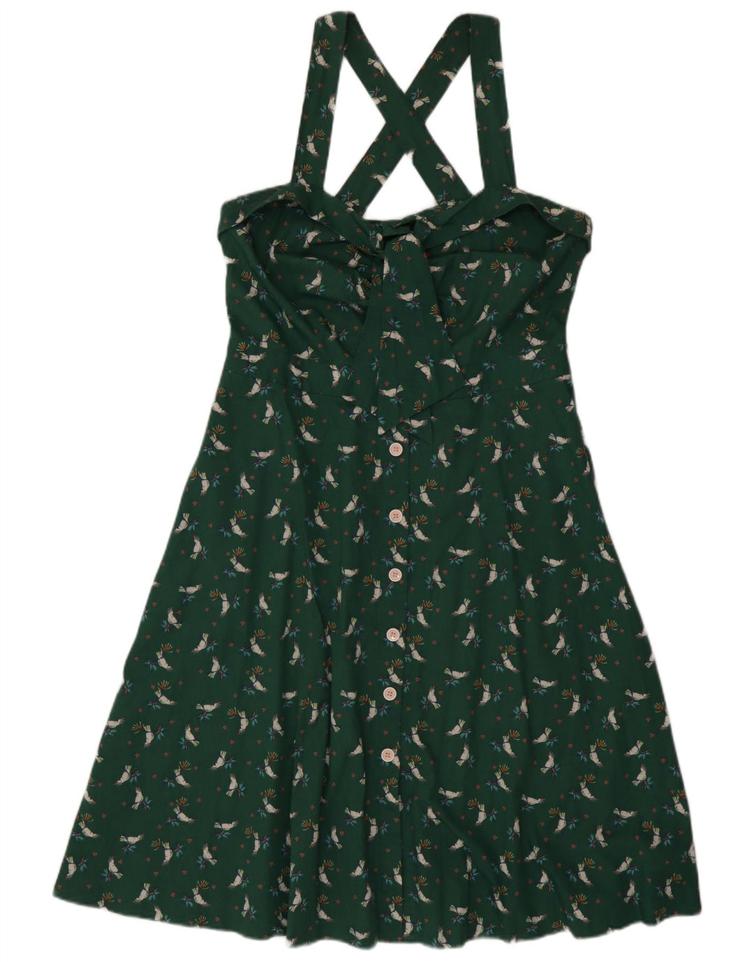 Vestido halter para mujer EDC IT 42 Algodón floral verde medio