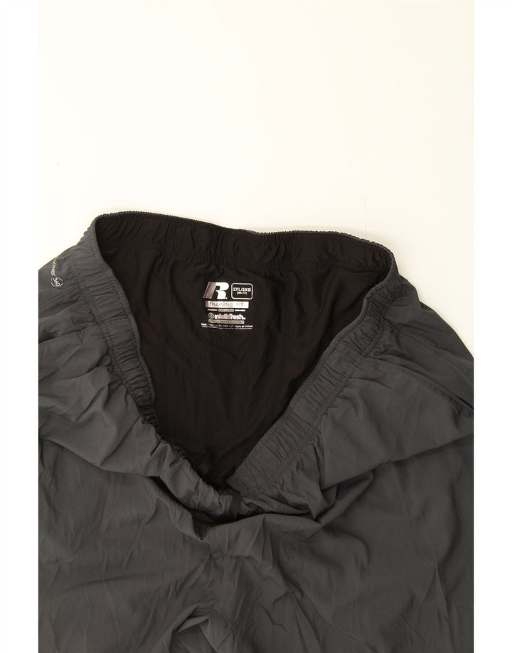 RUSSELL ATHLETIC Mens Sport Shorts 2XL Grey Polyester Vintage Russell Athletic and Second-Hand Russell Athletic from Messina Hembry 