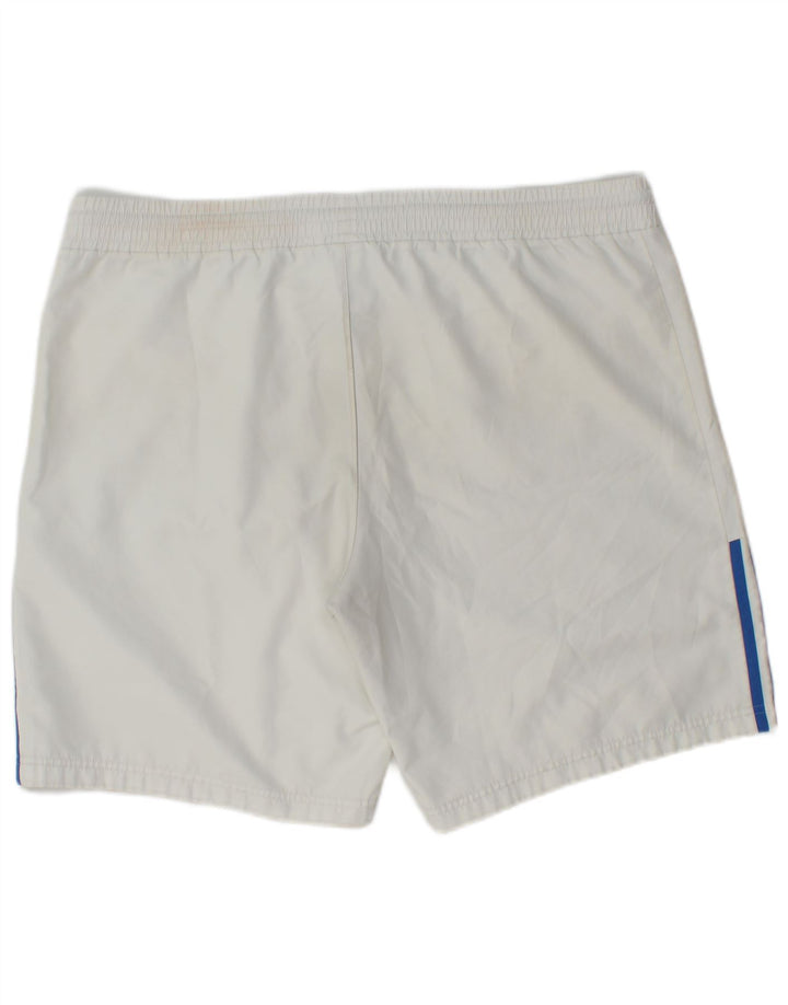 Adidas - Pantalones cortos deportivos para hombre, tamaño grande, poliéster blanco