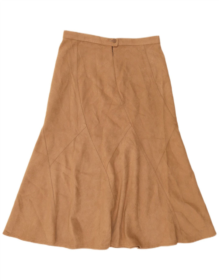 Marks & Spencer Falda acampanada para mujer UK 12 Medium W32 Beige Poliéster