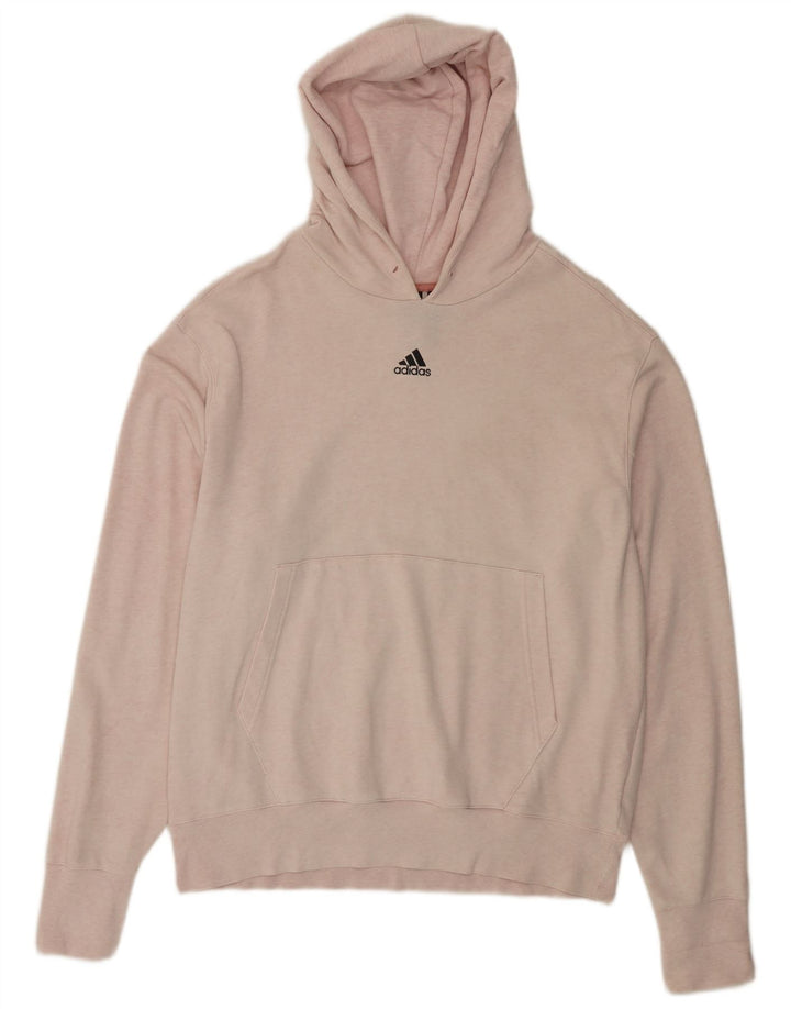 ADIDAS Jersey con capucha para hombre, tamaño grande, algodón rosa