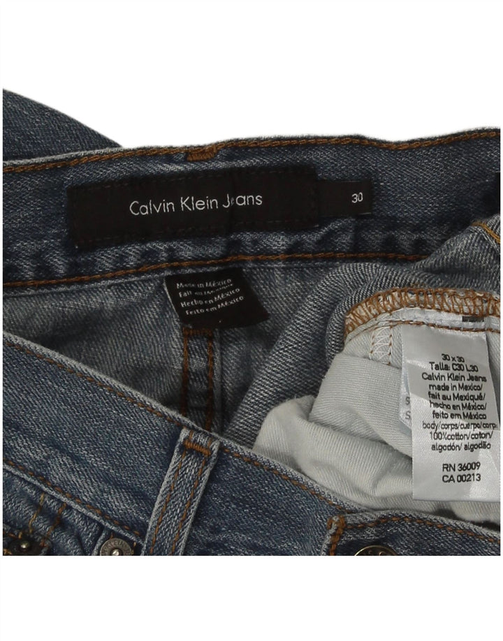 Vaqueros Rectos Calvin Klein Mujer W30 L30 Algodón Azul
