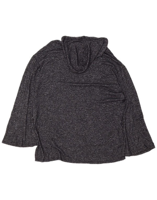 MOSSIMO Blusa larga con capucha para mujer UK 46 Grande Rayón moteado gris