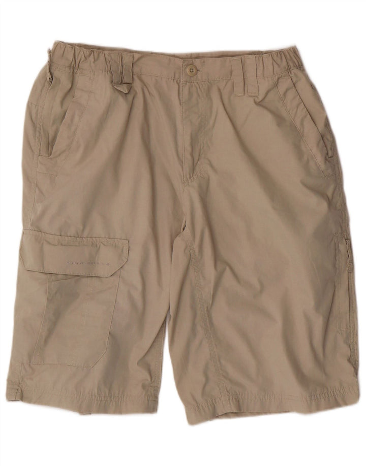 COLUMBIA Pantalones cortos cargo para hombre mediano W32 Poliéster beige