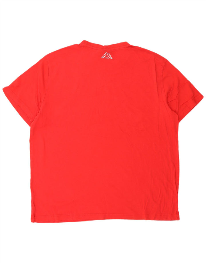 KAPPA Camiseta gráfica para hombre Top 2XL Rojo