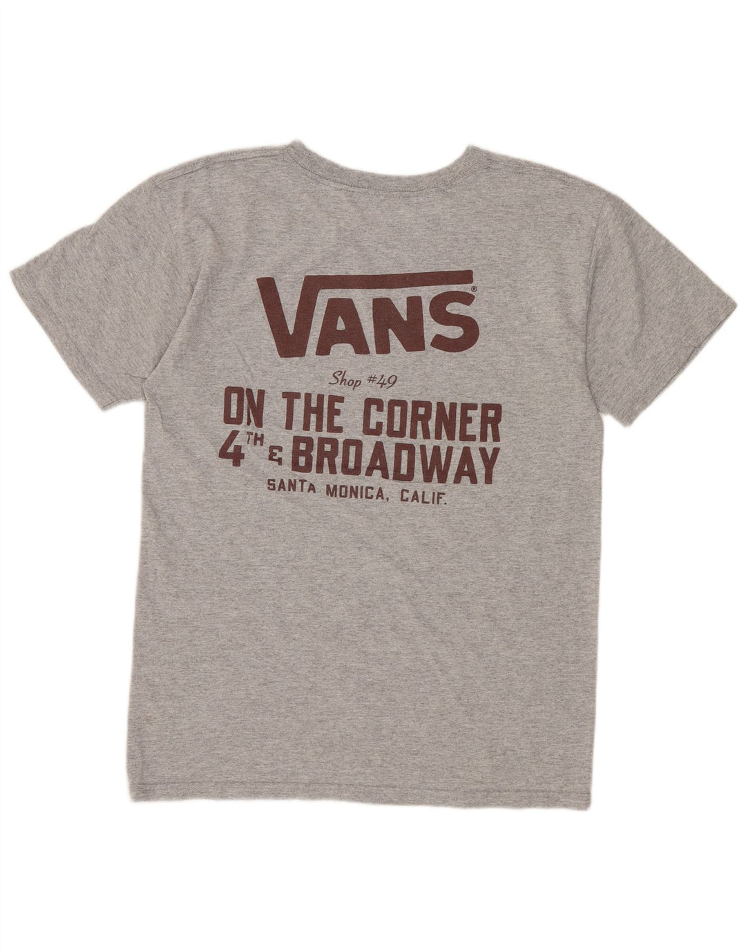 VANS Camiseta gráfica para mujer Top UK 10 Small Grey Cotton