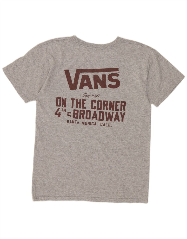 VANS Camiseta gráfica para mujer Top UK 10 Small Grey Cotton