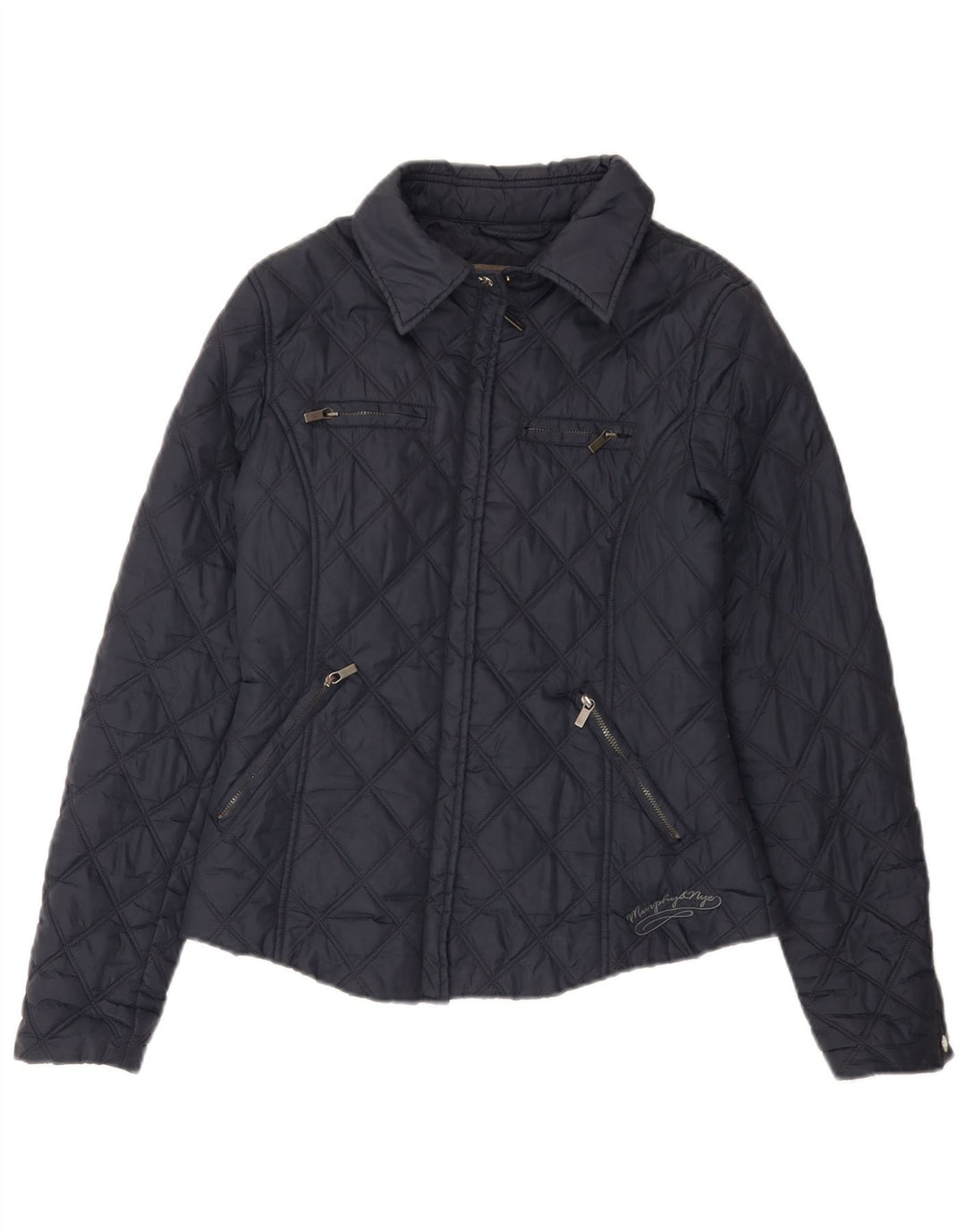Murphy & Nye Chaqueta acolchada para mujer UK 10 Small Poliamida azul marino