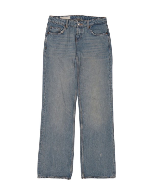 Zara Vaqueros Rectos Mujer EU 36 XS W26 L34 Azul Algodón