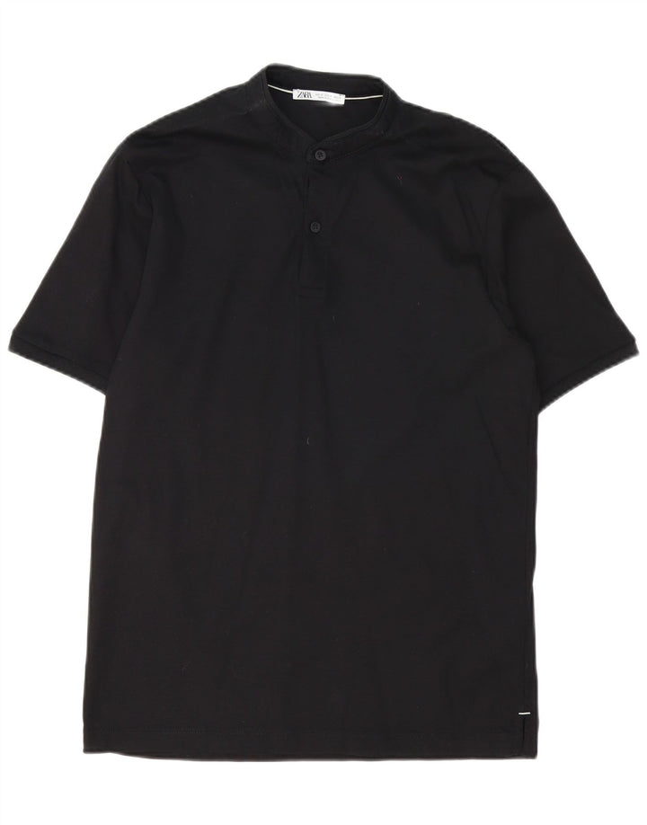 Zara Hombre Polo Polo Small Algodón Negro
