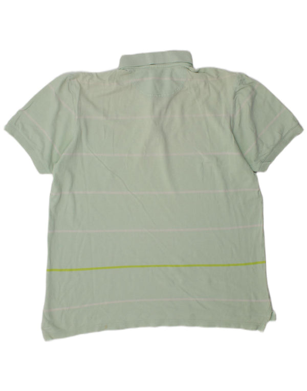 Polo ADIDAS para hombre 2XL Algodón a rayas verdes