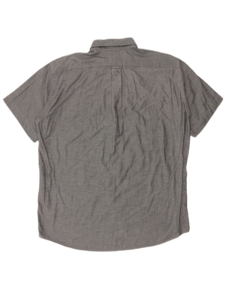 Camisa Lacoste Hombre Manga Corta Talla 41 Grande Gris Moteado