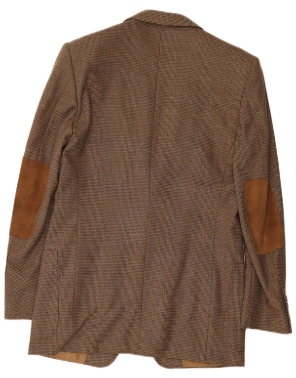 Vittorio Veneto Chaqueta tipo blazer de 2 botones para hombre IT 48 Lana marrón medio